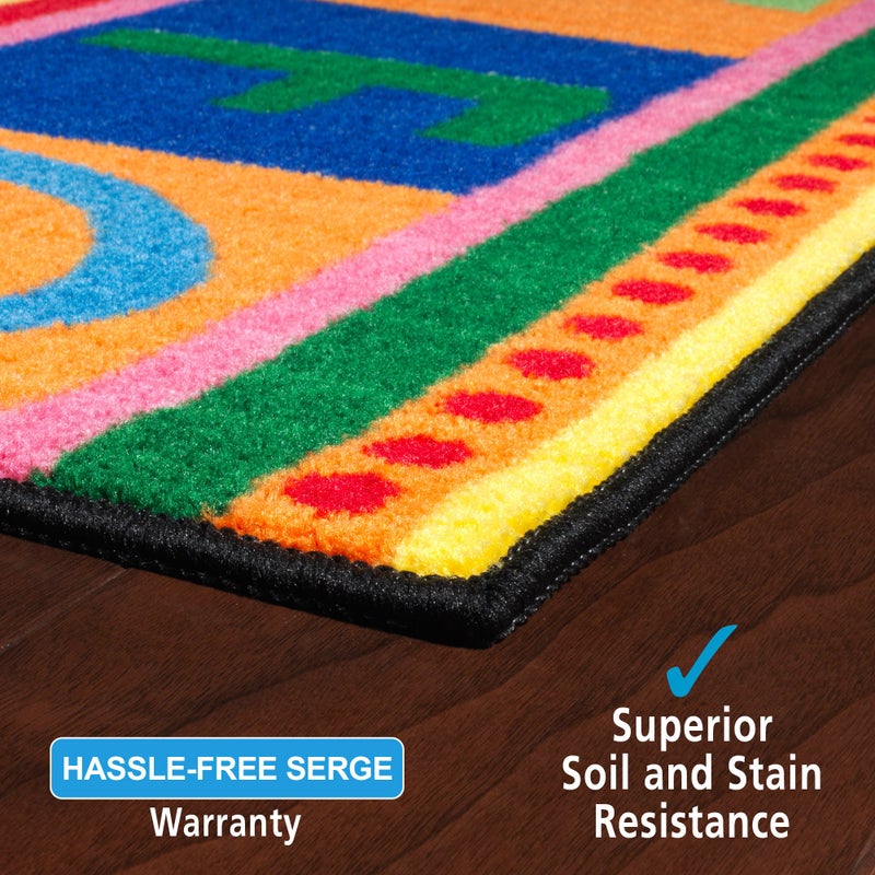 Flagship Carpets ABC Tapestry Machine Washable Educational Rug for Childrens Classroom, Home Learning and Playroom Rug or Children's Bedroom Carpet, 3' x 5', Multicolor - Image 4